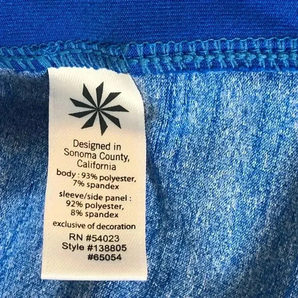 Athleta Performance Top Womens Large Long Sleeves Blue Athletic Outdoor - Picture 8 of 9